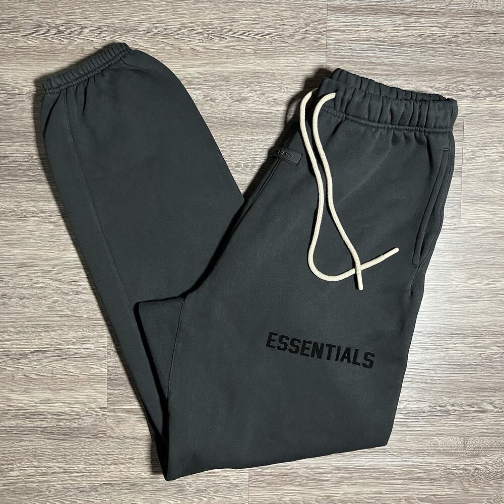 Fear of God FOG Essentials Sweatpants Men's M Black Fleece Jogger SS23 EUC